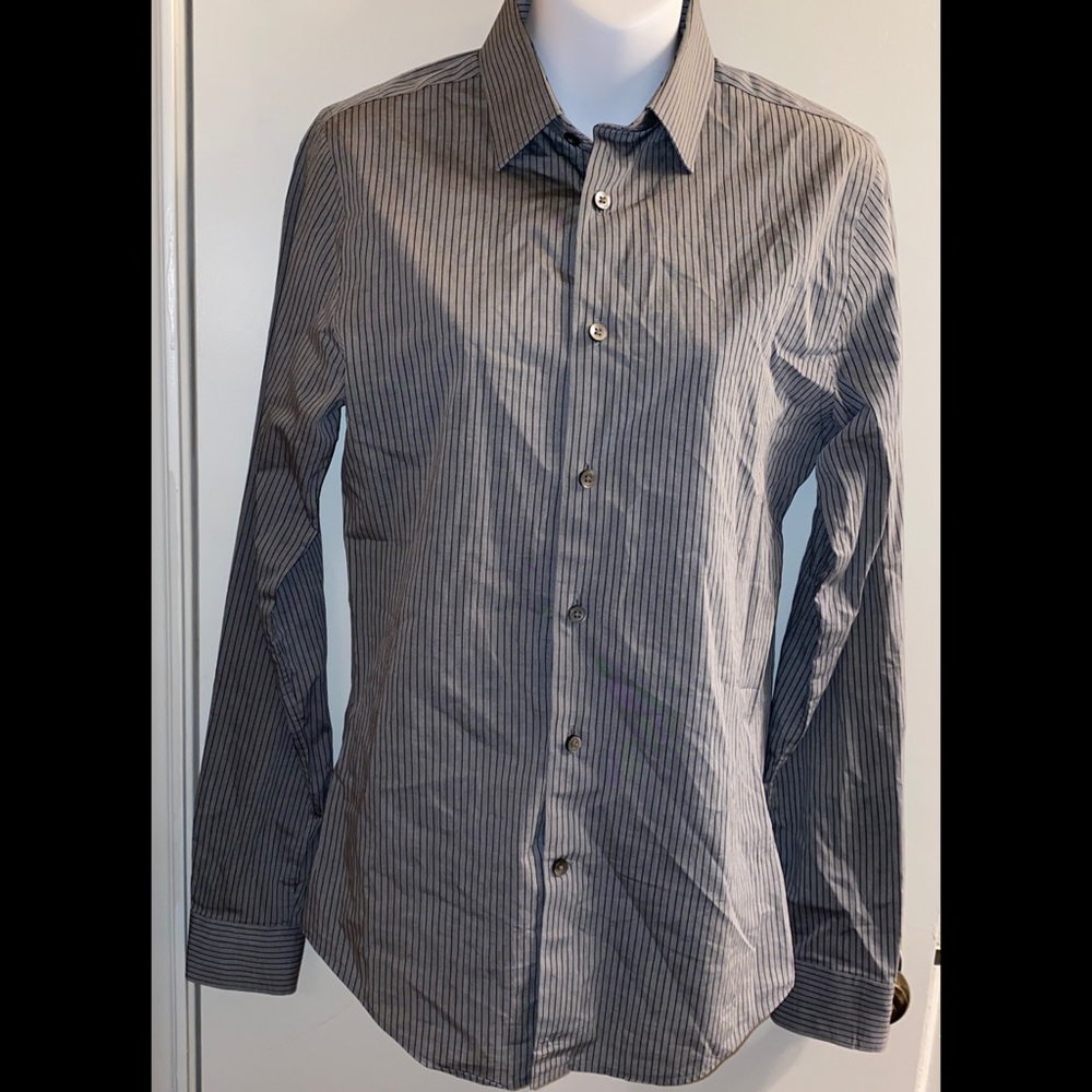 Express Striped Extra Slim Long Sleeve Shirt XS - Picture 1 of 12